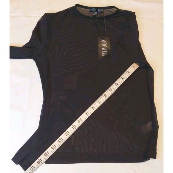Current Mood Dolls Kill Sheer Long Sleeve Top XS NWT - Picture 4 of 5